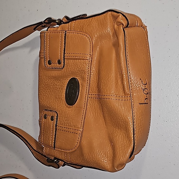 B.O.C. Born Concept Soft leather Camel brown crossbody purse handbag VGUC - Picture 13 of 17